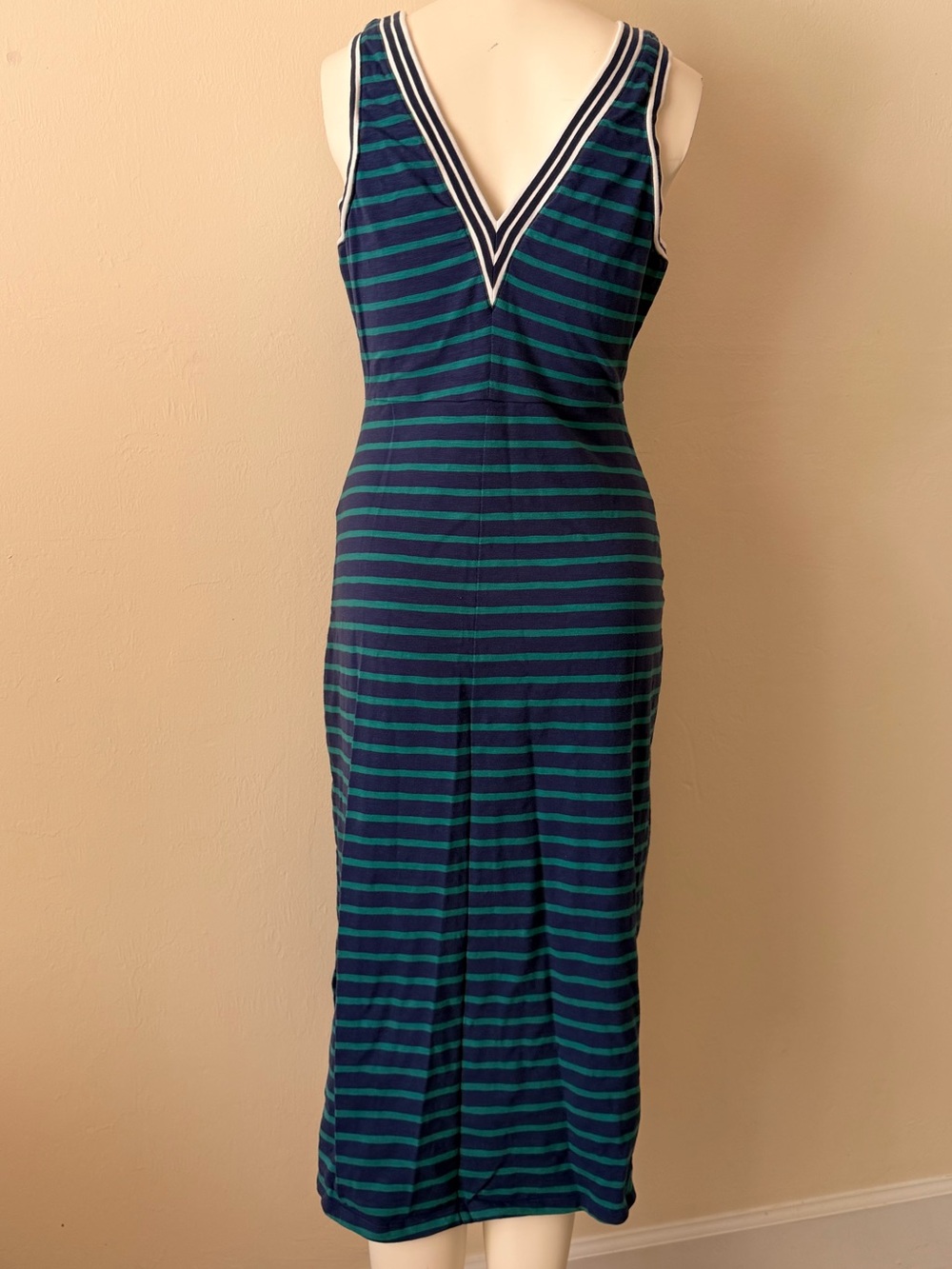 Tommy Bahama Navy, Teal & Cream Striped dress - Picture 6 of 8